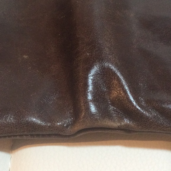 EUC Dark Brown Hobo Lauren Wallet Clutch with Silver Trim - Picture 16 of 16